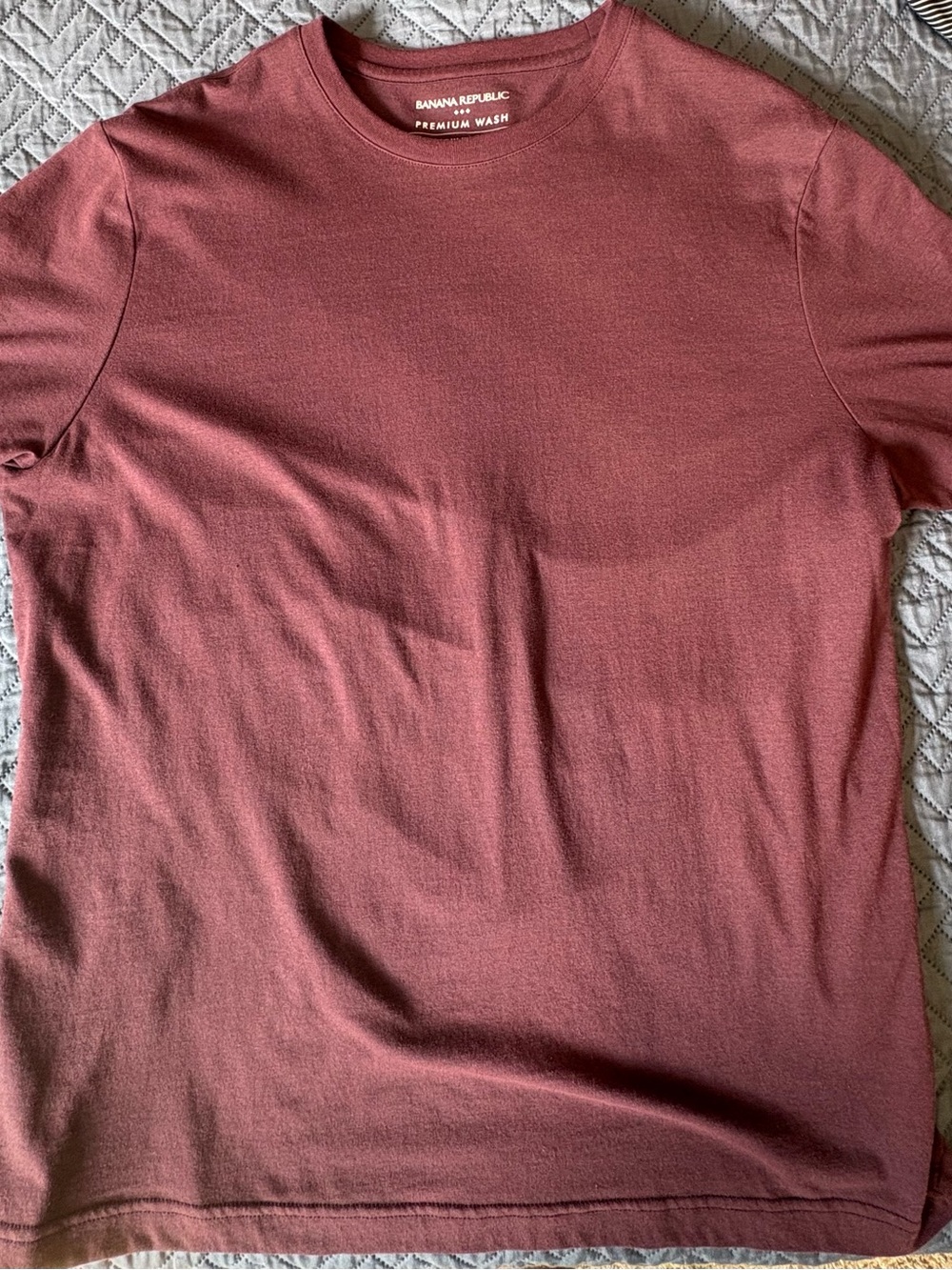 Banana Republic Premium Wash Crewneck Tee in Mauve